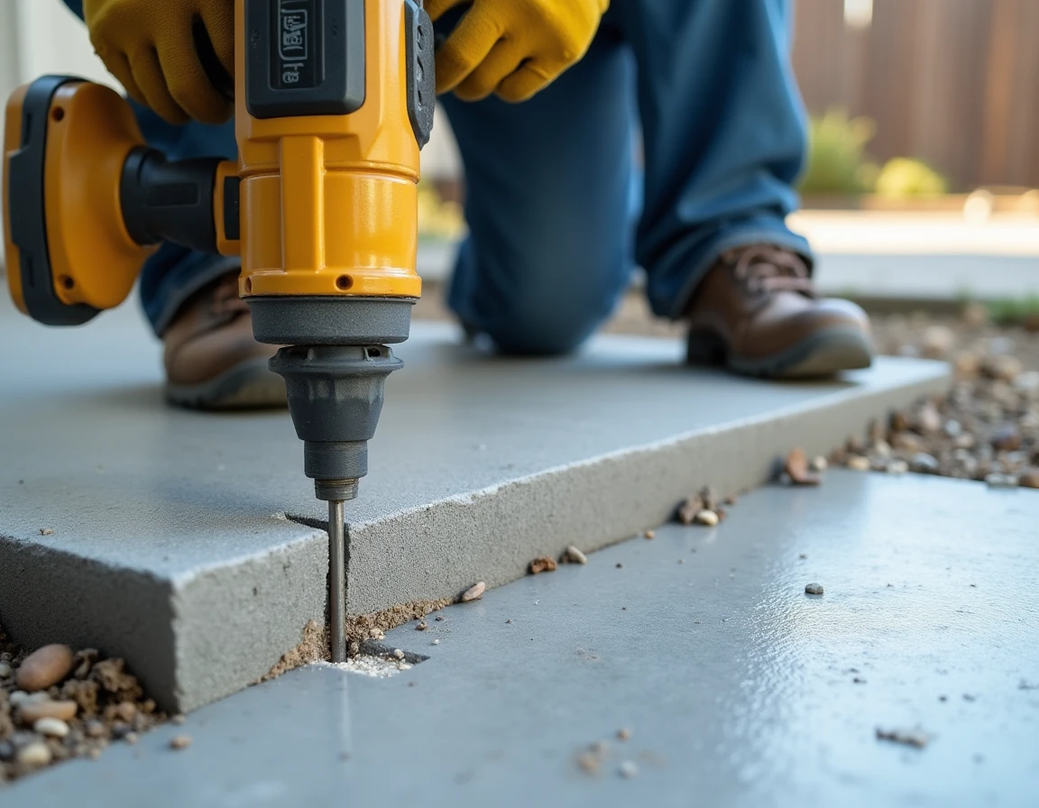 Concrete leveling and repair work